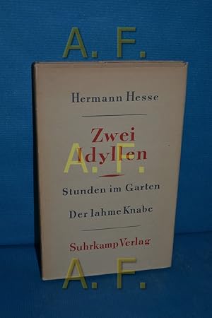 Bild des Verkufers fr Zwei Idyllen, Stunden im Garten / Der lahme Knabe zum Verkauf von Antiquarische Fundgrube e.U.