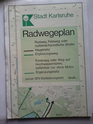 Bild des Verkufers fr Radwegeplan 1979 Radwege in Karlsruhe . zum Verkauf von Herr Klaus Dieter Boettcher
