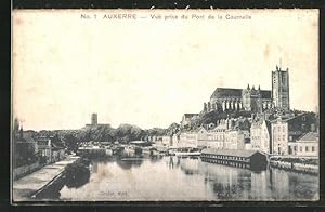 Seiden-Carte postale Auxerre, Vue prise du Pont de la Cournelle, vue partielle