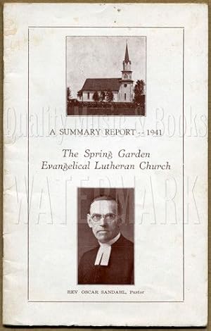 The Spring Garden Evangelical Lutheran Church, Spring Garden Minnesota Annual Report 1941