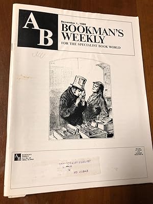 Bookmans Weekly Bookmans Weekly for The Specialist Book World December 1, 1986