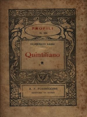 Bild des Verkufers fr Quintiliano zum Verkauf von Librodifaccia