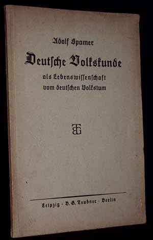 Image du vendeur pour Deutsche Volkskunde als Lebenswissenschaft vom deutschen Volkstum. Sonderausgabe aus: Hofsttter-Schnabel: Grundzge der Deutschkunde II". mis en vente par Altstadt-Antiquariat Nowicki-Hecht UG