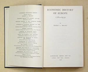 Bild des Verkufers fr Economic History of Europe 1760 - 1939. zum Verkauf von antiquariat peter petrej - Bibliopolium AG