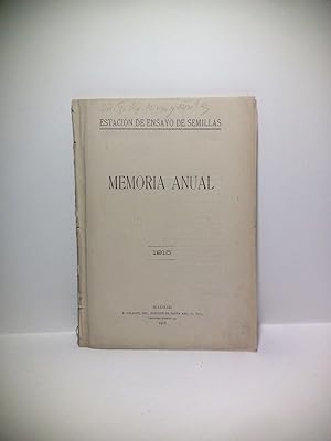 Memoria Anual. 1915 / Presentación de la memoria por el Director del centro D. José Hurtado de Me...