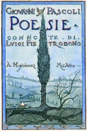 Bozzetto originale per copertina: «Giovanni Pascoli | Poesie. | Con note di | Luigi Pietrobono | ...