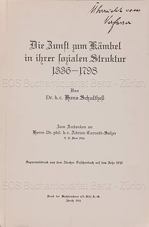 Die Zunft zum Kämbel in ihrer sozialen Struktur, 13361798.