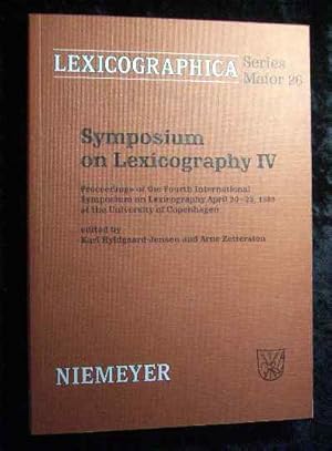 Symposium on Lexicography: Proceedings of the . International Symposium on Lexicography. Band 4. ...