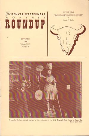 Imagen del vendedor de The Denver Westerners' Monthly Roundup: September 1968, Vol 24, No. 9 a la venta por Clausen Books, RMABA
