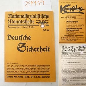 Seller image for Nationalsozialistische Monatshefte. Wissenschaftliche Zeitschrift der NSDAP / 2. Jahrgang Heft 20 November 1931 "Deutsche Sicherheit" * Stempel "Sammlung E b e n b  c k " (= Mnchner Blutordenstrger) Dieses Buch wird von uns nur zur staatsbrgerlichen Aufklrung und zur Abwehr verfassungswidriger Bestrebungen angeboten (86 StGB) for sale by Galerie fr gegenstndliche Kunst