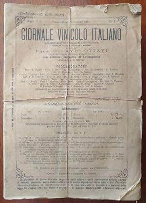 Giornale vinicolo italiano. Commerciale, industriale e scientifico. Fondato nel 1875 da O. Ottavi...