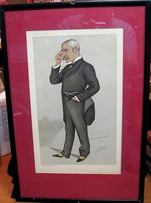 Orig. Vanity Fair Litho w/Matt & Frame "A Railway Knight" Sir Myles Fenton 1890