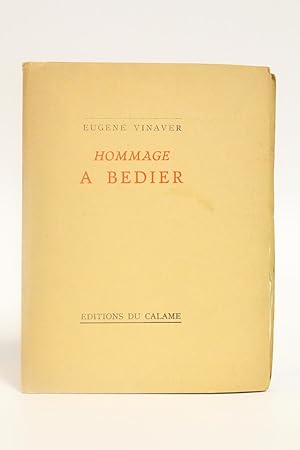 Bild des Verkufers fr Hommage  Bdier zum Verkauf von Librairie Le Feu Follet