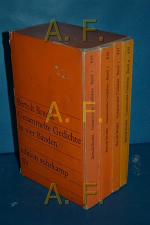Bild des Verkufers fr Gesammelte Gedichte in 4 Bnden im Schuber zum Verkauf von Antiquarische Fundgrube e.U.