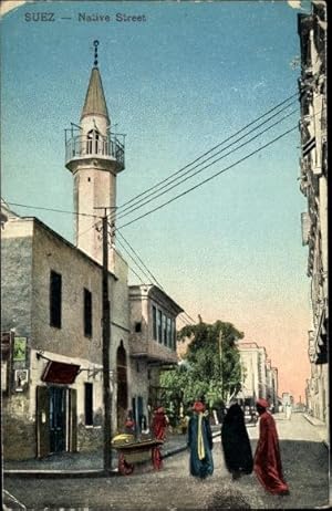 Bild des Verkufers fr Ansichtskarte / Postkarte Suez gypten, Native Street zum Verkauf von akpool GmbH