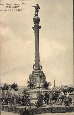 Bild des Verkufers fr Ansichtskarte / Postkarte Barcelona Katalonien, Monumento  Coln zum Verkauf von akpool GmbH