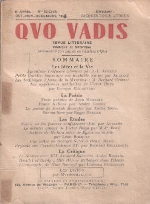 Revue quo vadis n° 62-63-64