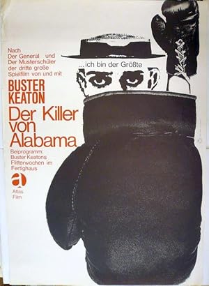 Original-Filmplakat Buster Keaton "Der Killer von Alabama", 1964 Lithographie und Offset. Atlas F...