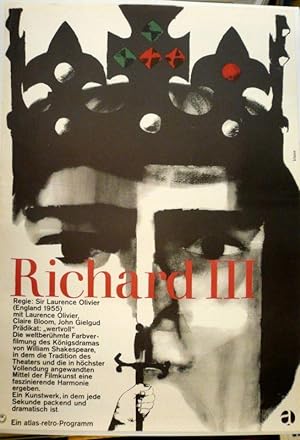 Imagen del vendedor de Original-Filmplakat "Richard III", Regie Sir Laurence Oliver, 1955. Farblithographie und Offsett. a la venta por Antiquariat Joachim Lhrs