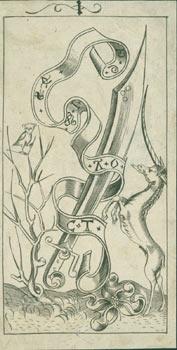 Imagen del vendedor de Ace Of Swords, 19th Century Engraving from Pack of Cards by a South German Engraver, a follower of Schongauer. a la venta por Wittenborn Art Books