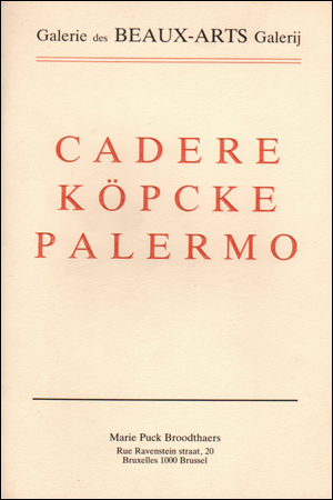 Immagine del venditore per Cadere / Kpcke / Palermo venduto da Specific Object / David Platzker