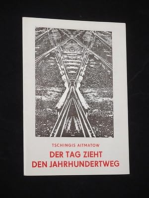 Bild des Verkufers fr Programmheft 16 Bhnen der Stadt Magdeburg 1986/87. DER TAG ZIEHT DEN JAHRHUNDERTWEG nach Aitmatow. Regie: Horst Ruprecht, Ausstattung: Heike Neugebauer, Musik: Stefan Tpelmann. Mit Klaus Glowalla, Andreas Keller, Angelika Hart, Bernd Wolf, Kerstin Hoffmann, Dieter Leuckert, Lutz Mcke, Kathrin Waligura, Katrin Schirmag zum Verkauf von Fast alles Theater! Antiquariat fr die darstellenden Knste