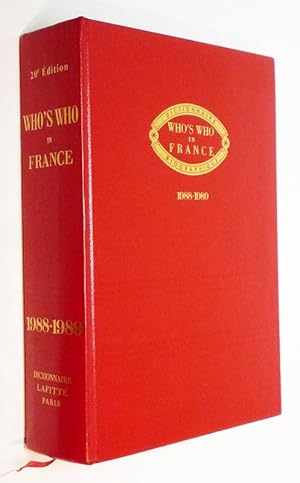 Bild des Verkufers fr Who's Who in France / Qui est qui en France (20e dition). Dictionnaire biographique 1988-1989) zum Verkauf von Abraxas-libris