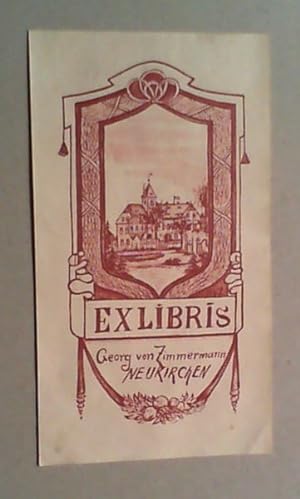 Ex libris Georg von Zimmermann, Neukirchen. Lichtdruck, um 1900.