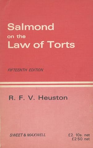 Image du vendeur pour Salmond on the Law of Torts. Fifteenth Edition. mis en vente par Libreria Oreste Gozzini snc