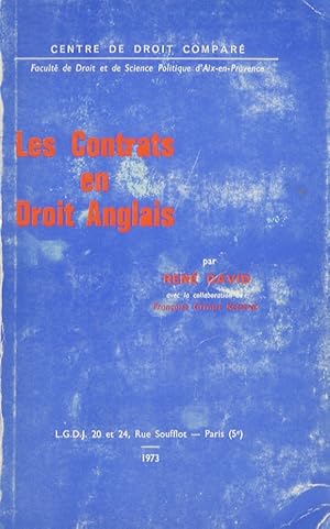 Les contrats en droit anglais [.] Avec la collaboration de: Françoise Grivart de Kerstrat.