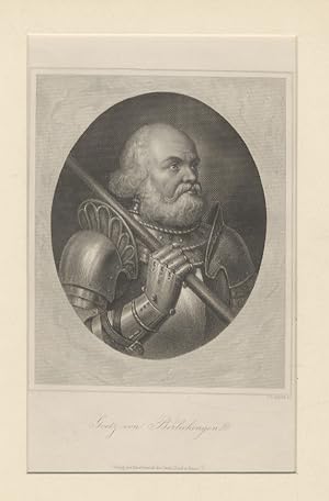 Goetz von Berlichingen. (Ritratto a mezzo busto di 3/4 verso destra, con armatura, dentro ovale: ...