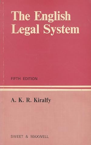Immagine del venditore per The English Legal System. Fifth Edition. venduto da Libreria Oreste Gozzini snc