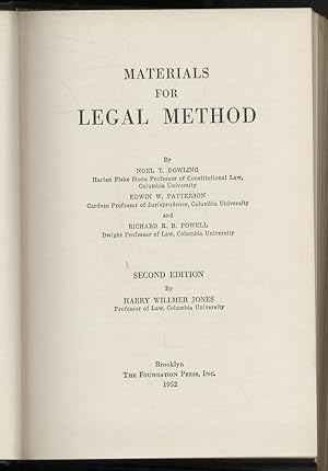 Seller image for Materials for Legal Method. Second Edition, by Harry Willmer Jones. for sale by Libreria Oreste Gozzini snc