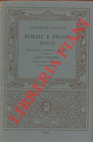 Bild des Verkufers fr Poesie e prose scelte. zum Verkauf von Libreria Piani