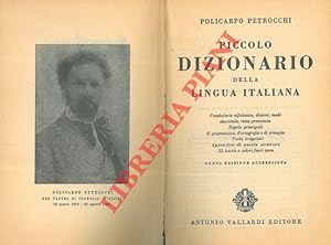 Bild des Verkufers fr Piccolo dizionario della lingua italiana. zum Verkauf von Libreria Piani