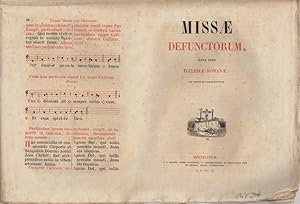 Seller image for Miss defunctorum juxta usum ecclesi roman: cum ordine et canone extens. for sale by Studio Bibliografico Adige