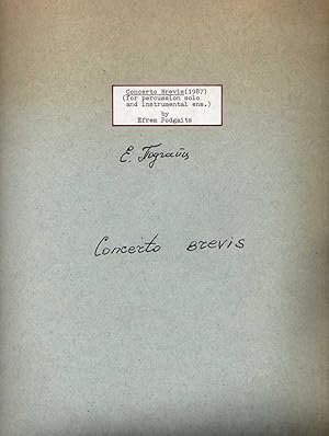 Concerto Brevis - for Percussion and Instrumental Ensemble, Op. 66 (1987) [LARGE FULL SCORE]