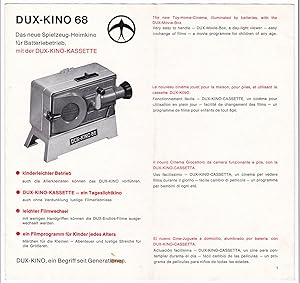 Betriebsanleitung/Gebrauchsanweisung für DUX-Kino 68. Das neue Spielzeug-Heimkino für Batteriebet...