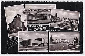 Bild des Verkufers fr AK Grsse aus Wesel am Rhein Mehrbildkarte Bhnenhaus 1967 gelaufen zum Verkauf von GAENSAN Versandantiquariat