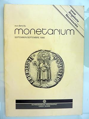 MONETARIUM SEPTEMBER / SEPTEMBRE 1986 Munzen der Romischen Kaiserzeit / Monnaies des empereurs ro...