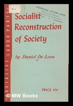 Seller image for Socialist reconstruction of society : the industrial vote for sale by MW Books