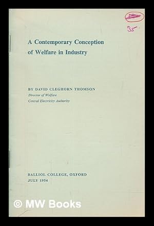 Image du vendeur pour A contemporary conception of welfare in industry mis en vente par MW Books