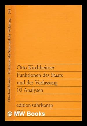Immagine del venditore per Funktionen des Staats und der Verfassung : zehn Analysen venduto da MW Books