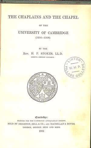 Seller image for The Chaplains and the Chapel of the University of Cambridge (1256-1568) for sale by WeBuyBooks