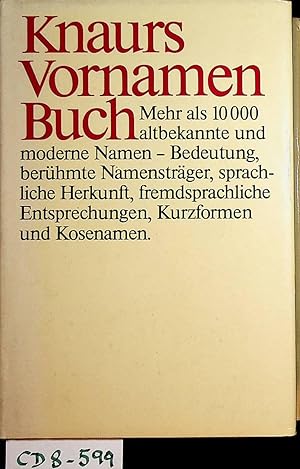 Seller image for Knaurs Vornamen-Buch Herkunft und Bedeutung for sale by ANTIQUARIAT.WIEN Fine Books & Prints