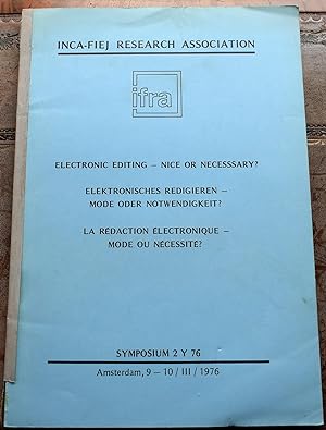 Electronic Editing - Nice Or Necessary?