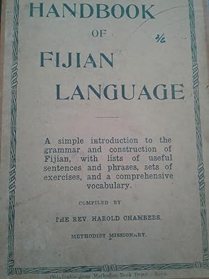 Seller image for Handbook Of Fijian Language - actual book for sale by hcmBOOKS