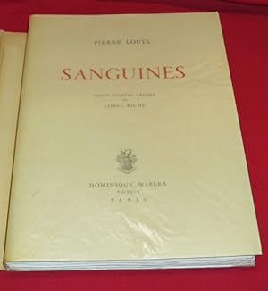 Seller image for Sanguines. for sale by Librairie Diogne SARL