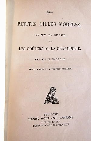 Seller image for Les Petites Filles Modeles et Les Gouters de la Grand'Mere for sale by Moneyblows Books & Music