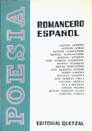 Image du vendeur pour Romancero Espaol 1936-1939 / Seleccin de Elvio Romero ; Con un dibujo de Rafael Alberti. mis en vente par Lirolay